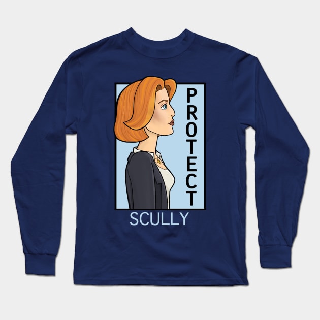 Gillian Anderson - Scully Long Sleeve T-Shirt by Sitily